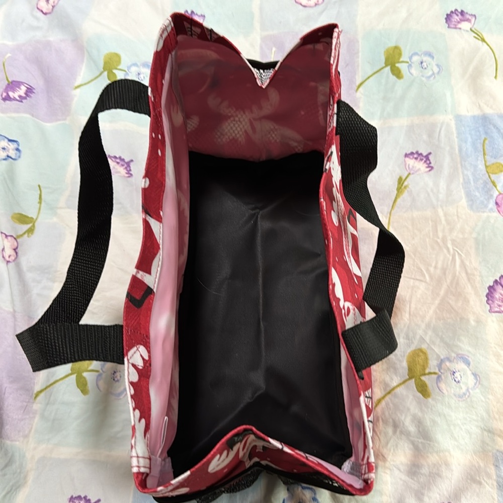 thirty-one Red and White Moose Print Tote - Picture 3 of 8